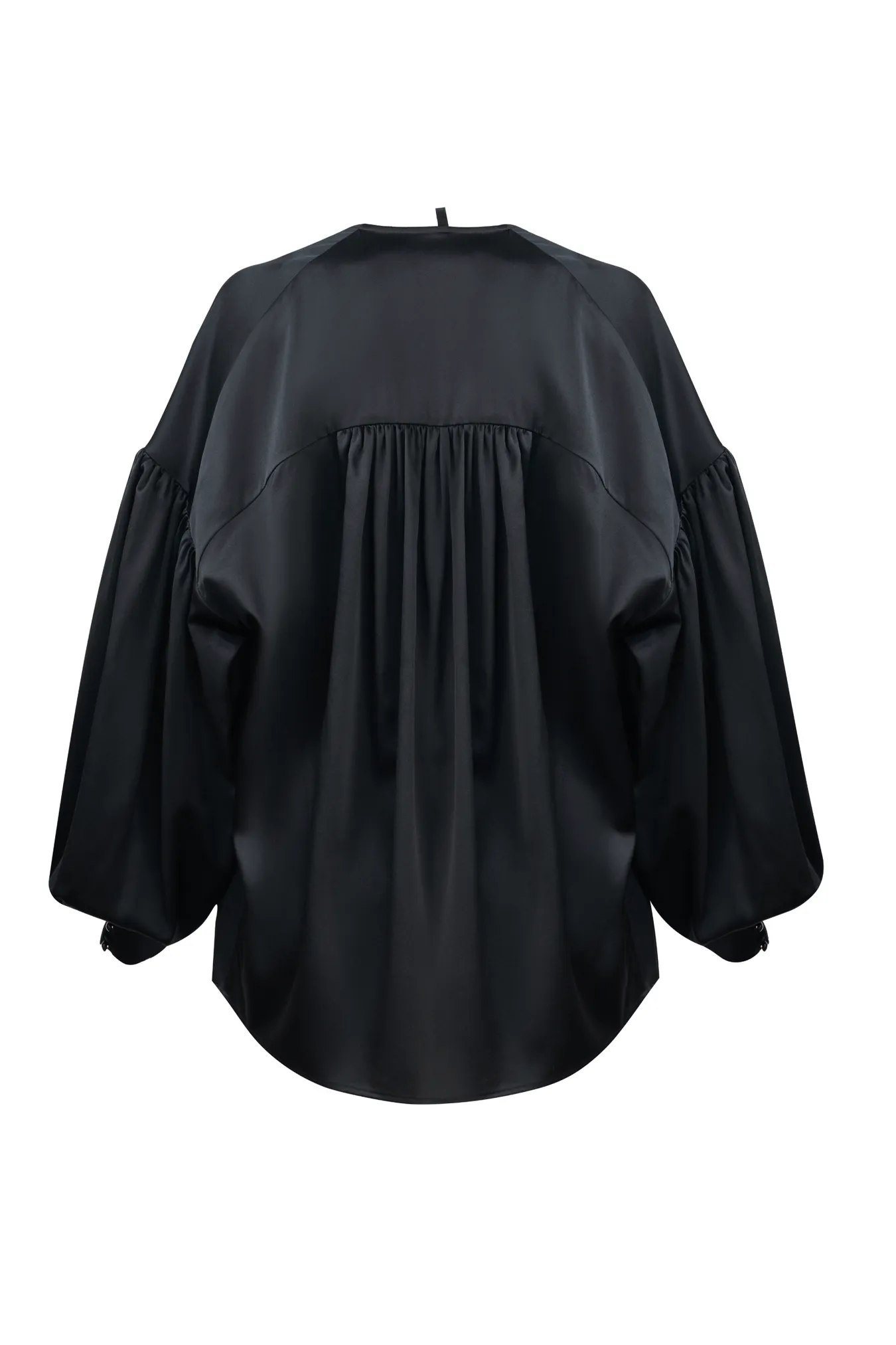 Блуза свободного кроя с объемными рукавами