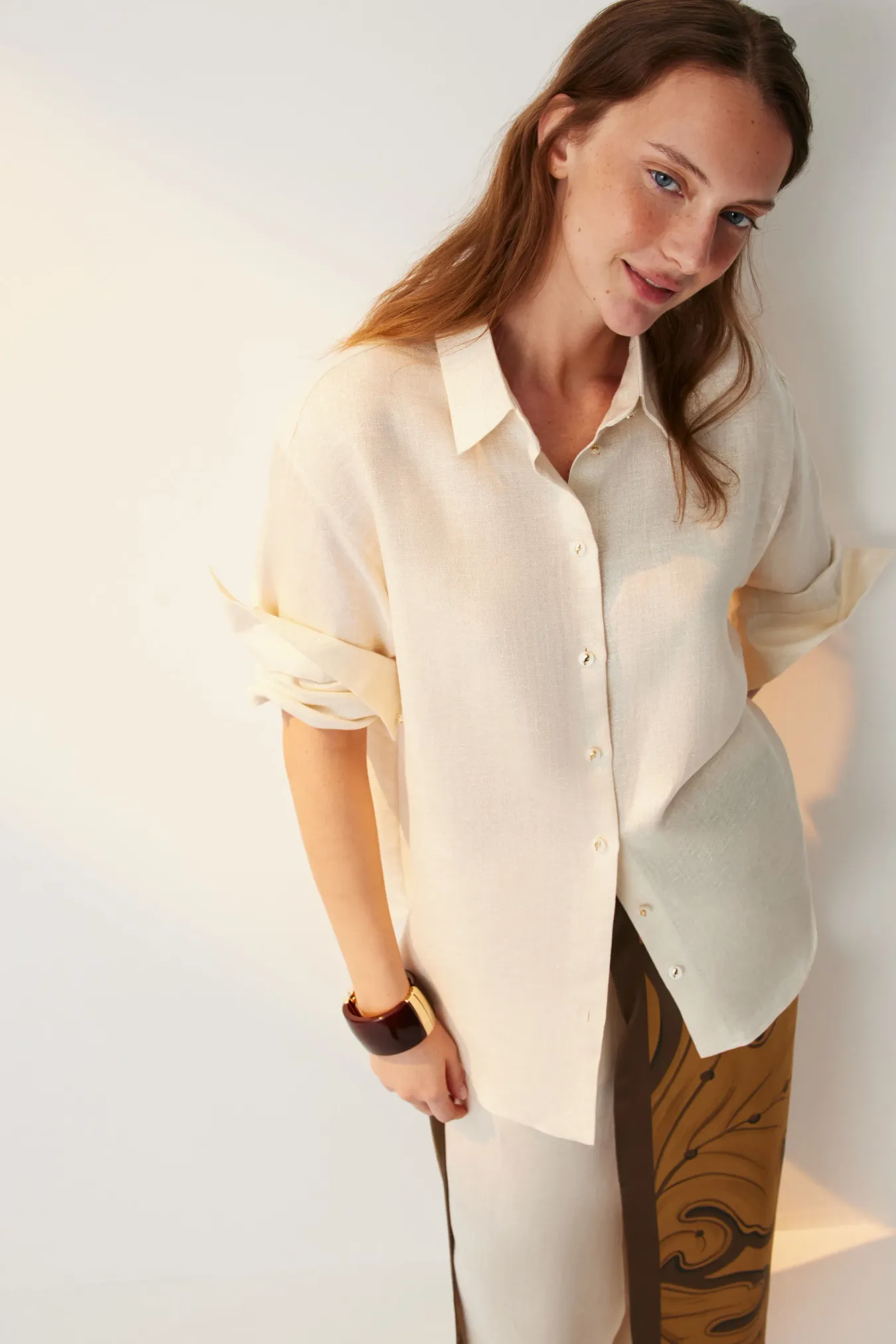 Рубашка свободного кроя