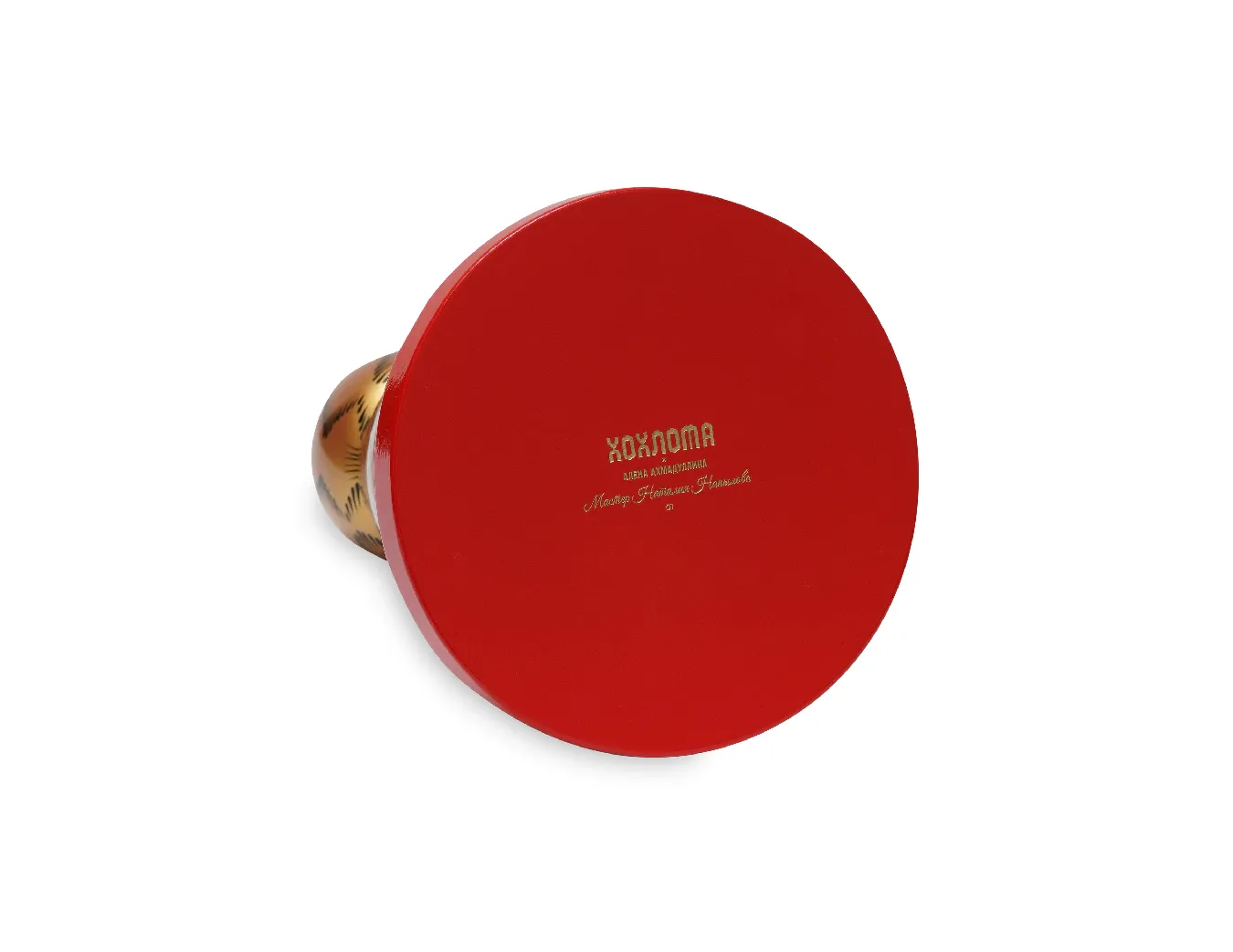 Пирамидка интерьерная детская  «‎‎Птичка»  большая (дерево, хохломская роспись)