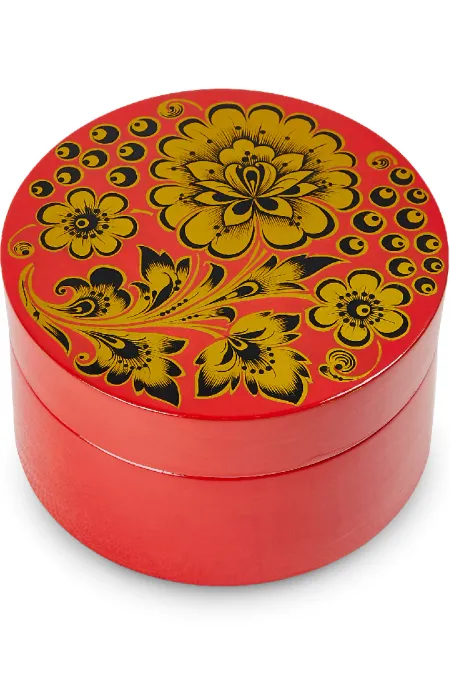 Сахарница «Царская» (дерево, хохломская роспись)