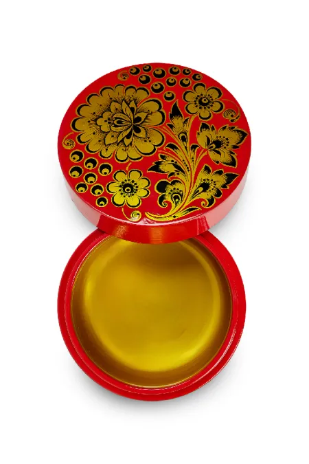 Сахарница «Царская» (дерево, хохломская роспись)