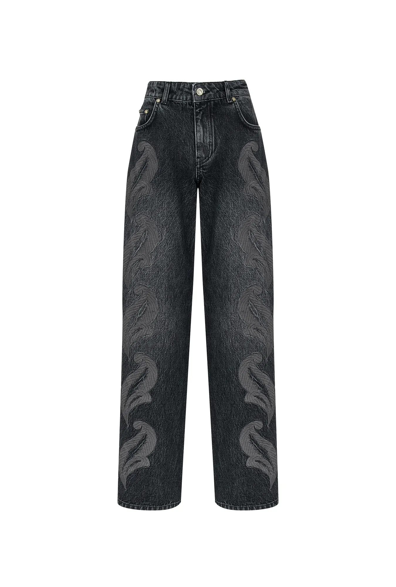 Джинсы с вышивкой