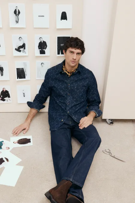 Мужская рубашка с паттерном