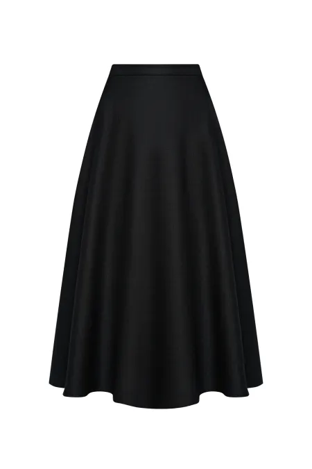 Юбка миди из премиальной шерсти