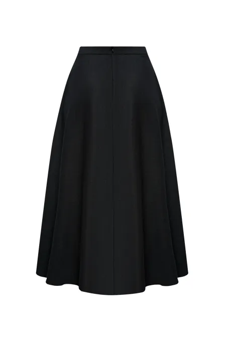 Юбка миди из премиальной шерсти
