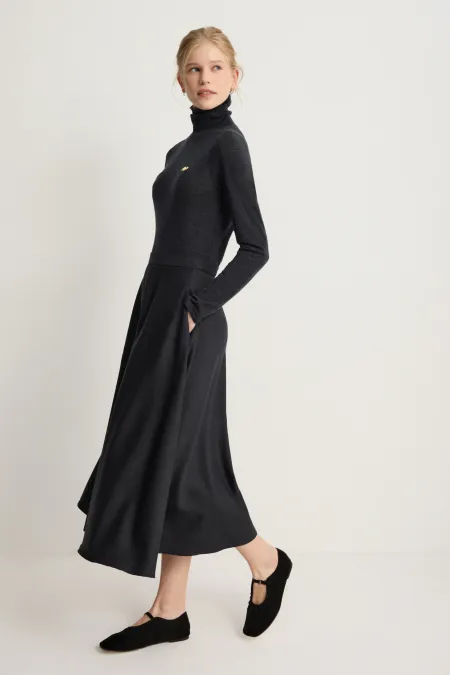 Юбка миди из премиальной шерсти