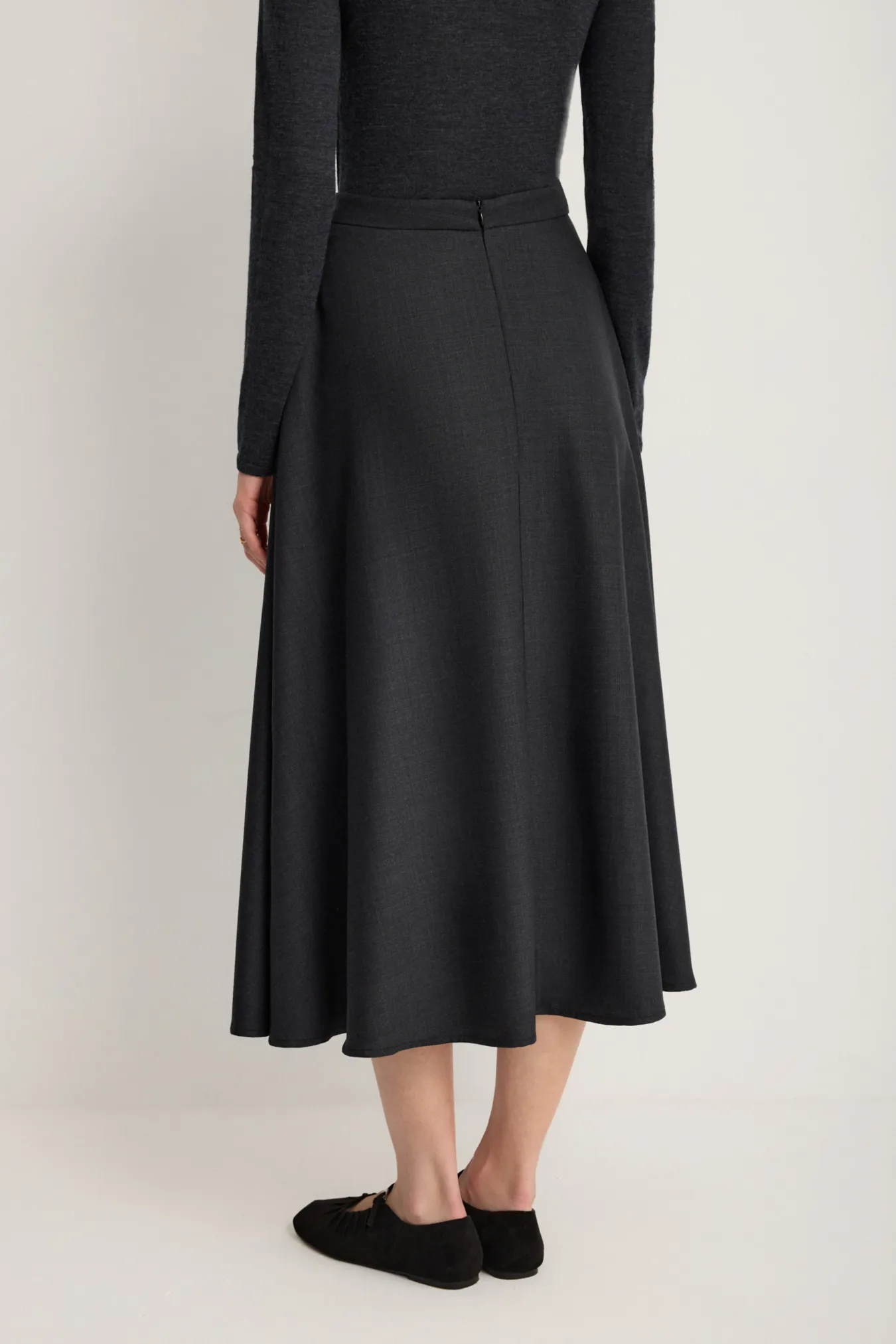 Юбка миди из премиальной шерсти