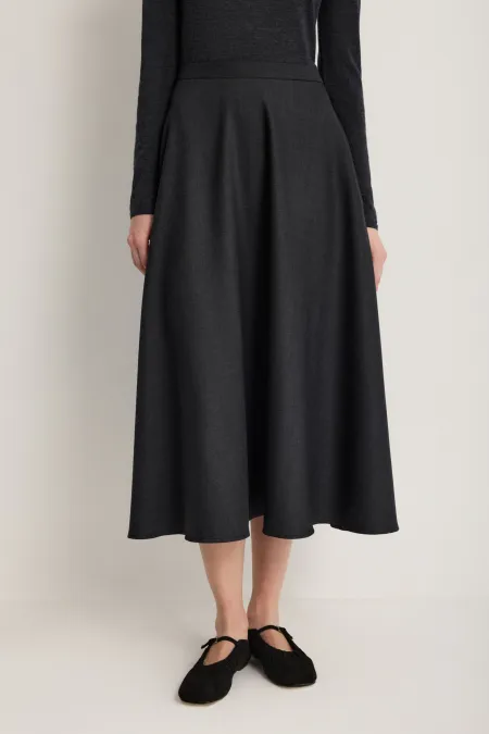 Юбка миди из премиальной шерсти
