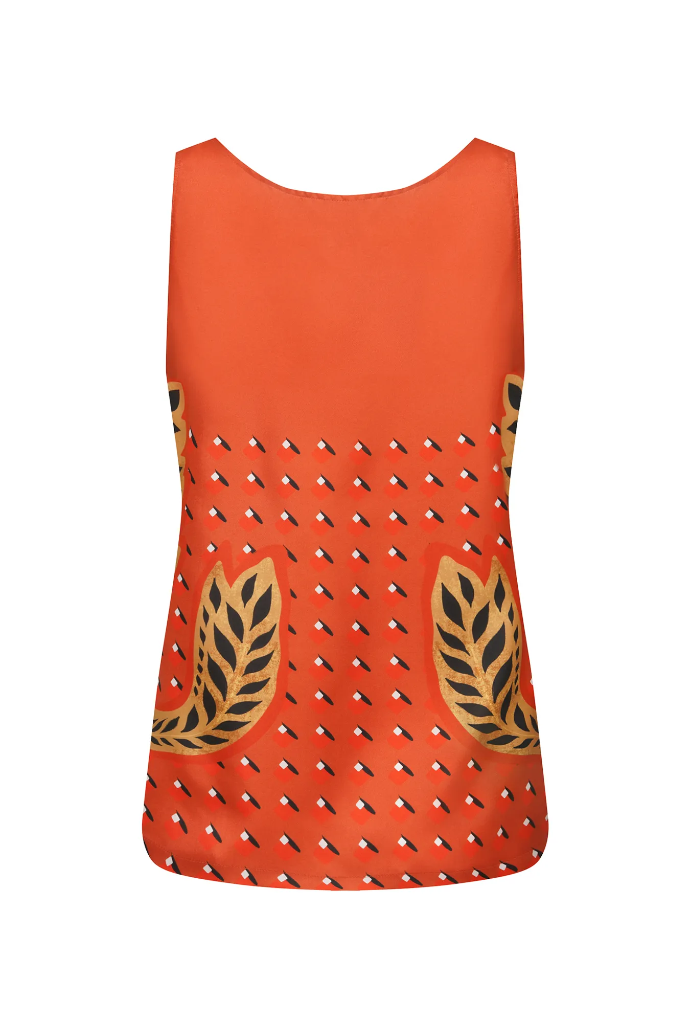 Топ из премиального шелка с рисунком