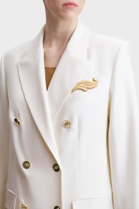 Двубортный жакет из премиальной шерсти