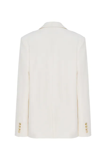 Двубортный жакет из премиальной шерсти