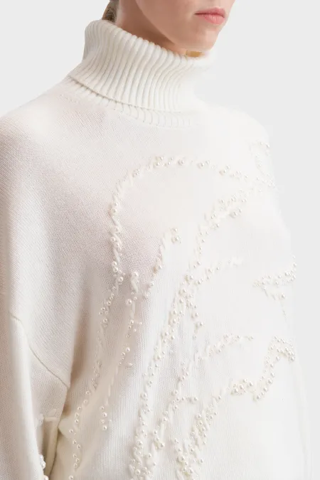 Джемпер из полушерстяной пряжи