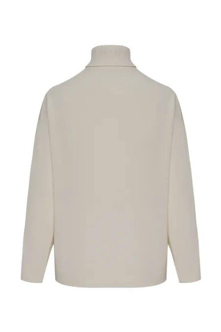 Джемпер из полушерстяной пряжи