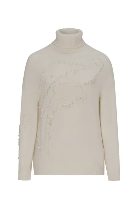 Джемпер из полушерстяной пряжи