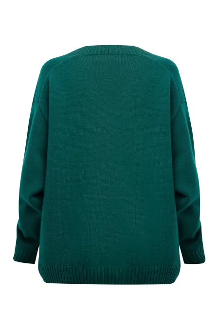 Джемпер из шерстяной пряжи