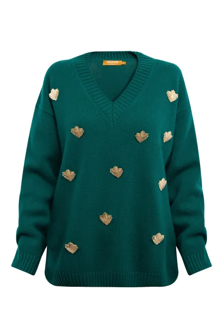 Джемпер из шерстяной пряжи