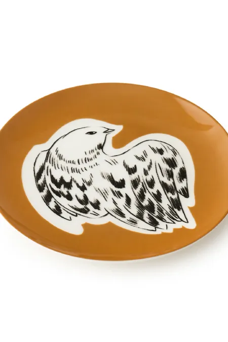 Тарелка пирожковая, коллекция «Перья на золоте»