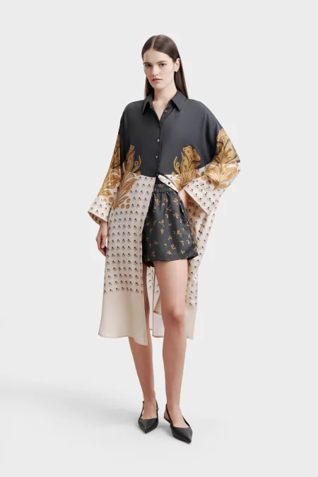 Шорты удлиненные из премиального шелка