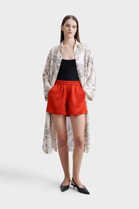 Шорты удлиненные из премиального шелка