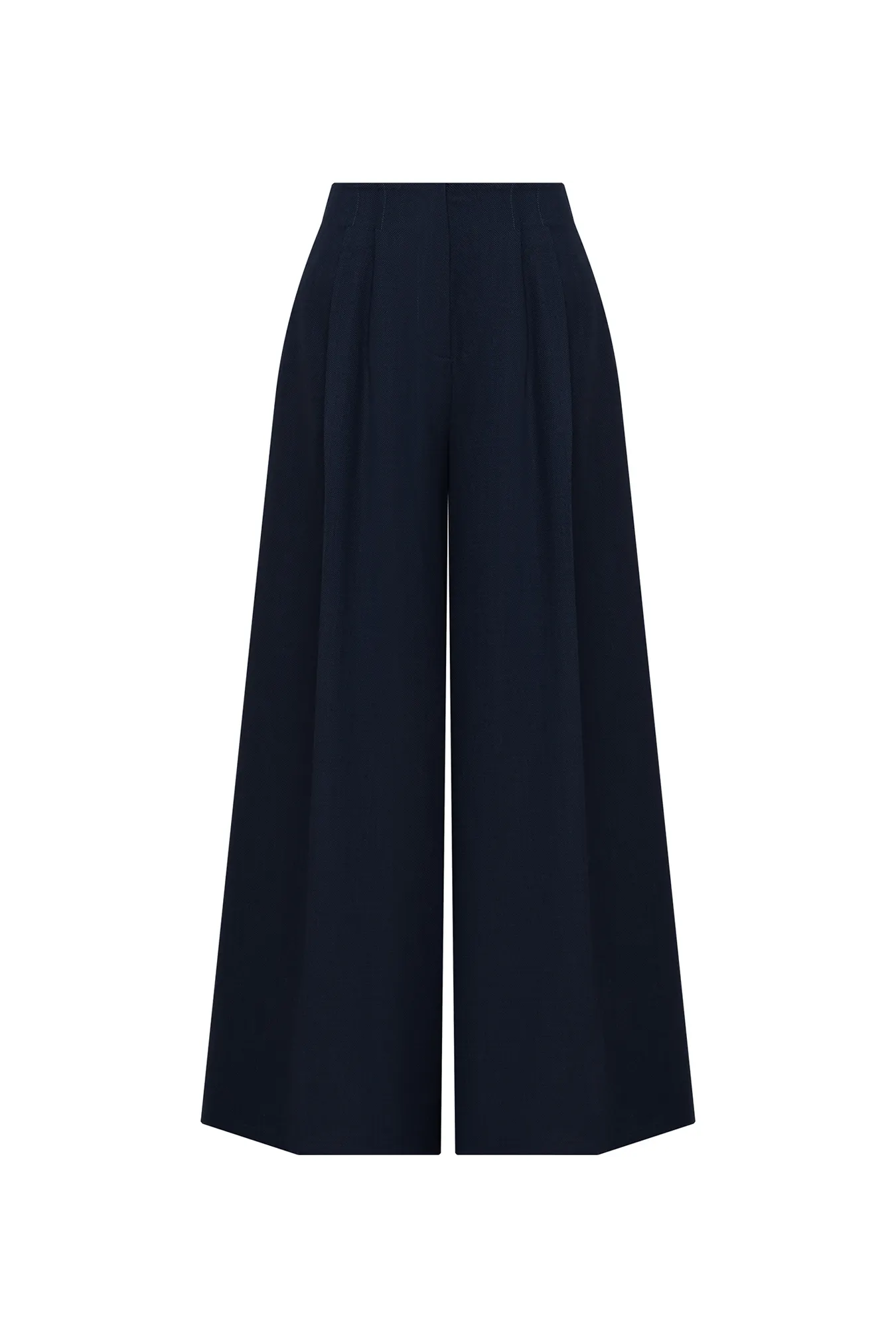 Расклешенные брюки из премиальной шерсти