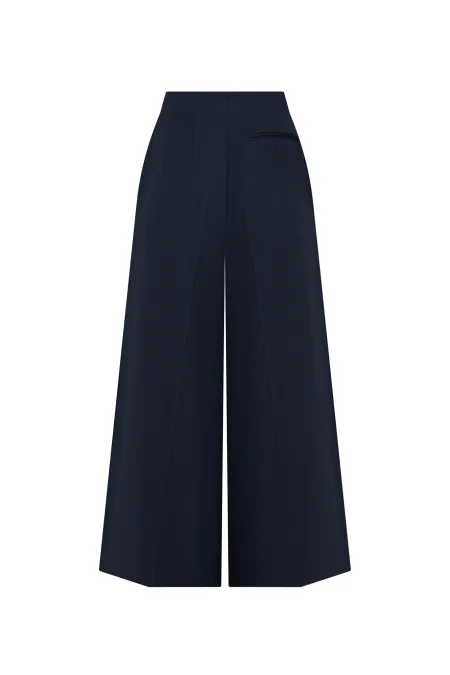 Расклешенные брюки из премиальной шерсти