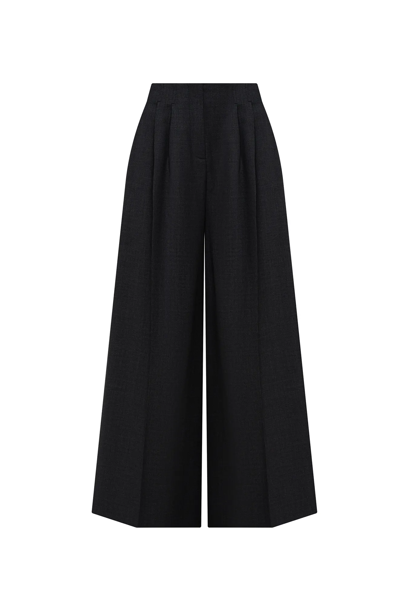 Расклешенные брюки из премиальной шерсти