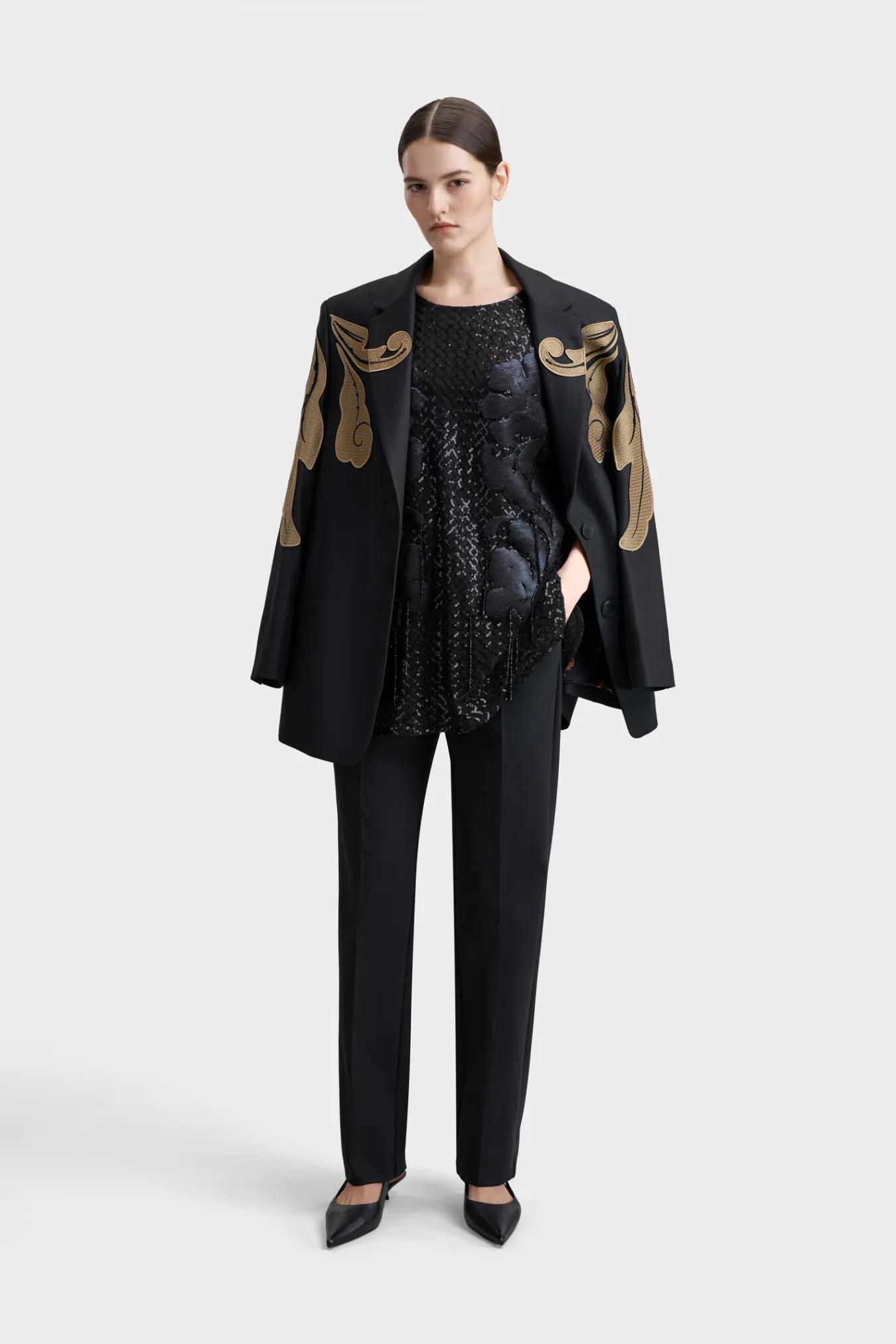 Однобортный over-size жакет