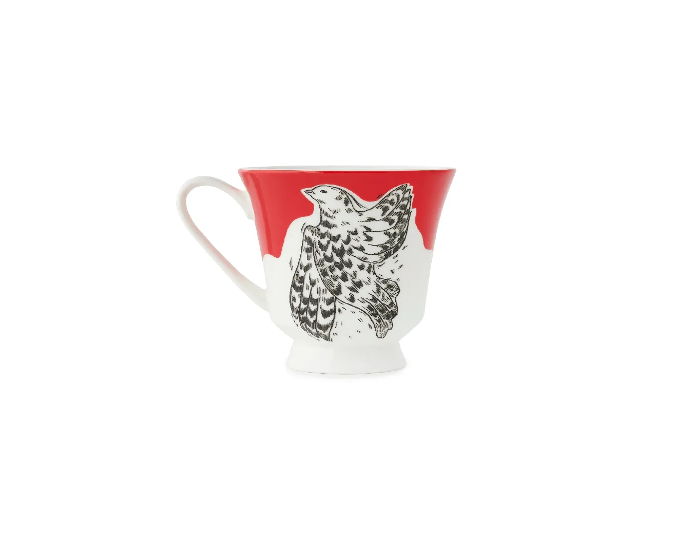Кружка, коллекция «Перья на красном»