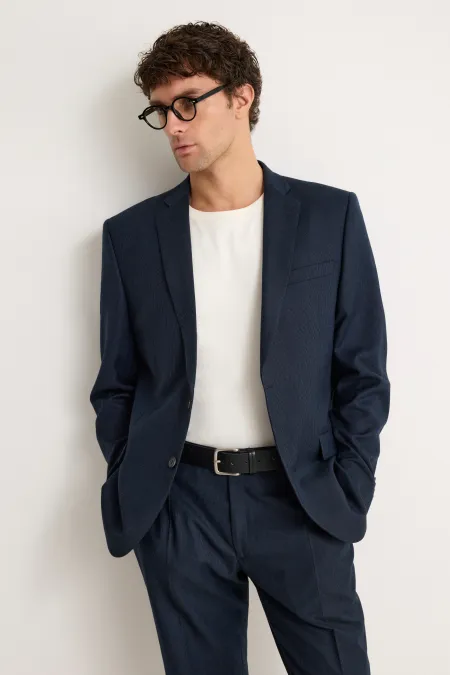 Однобортный пиджак из премиальной шерсти