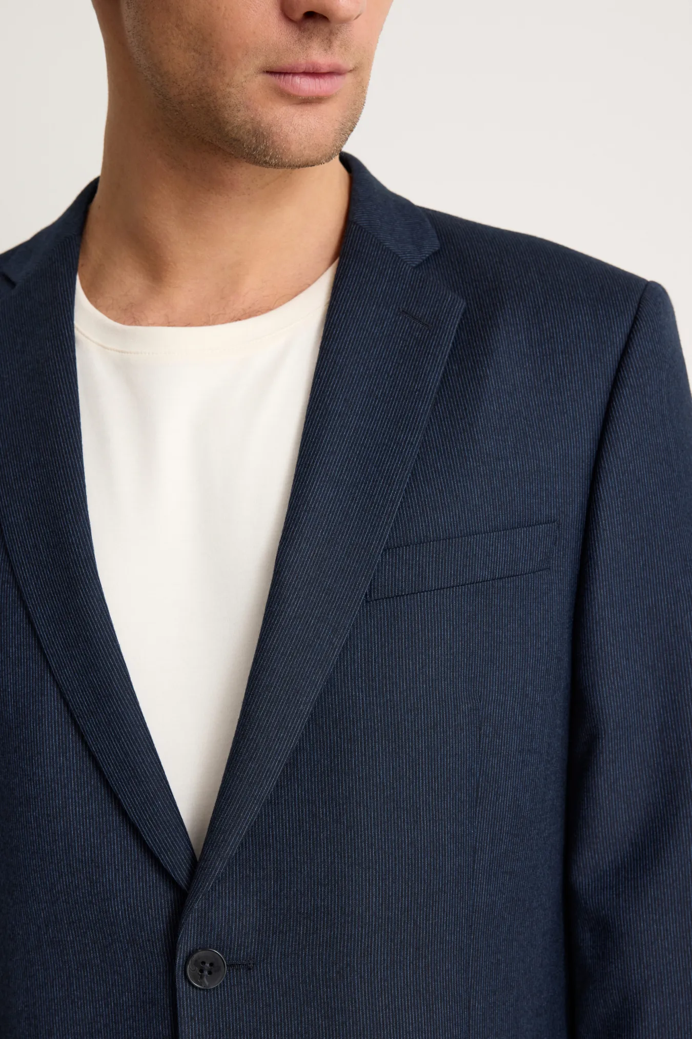 Однобортный пиджак из премиальной шерсти