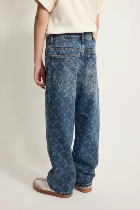 Детские джинсы с паттерном